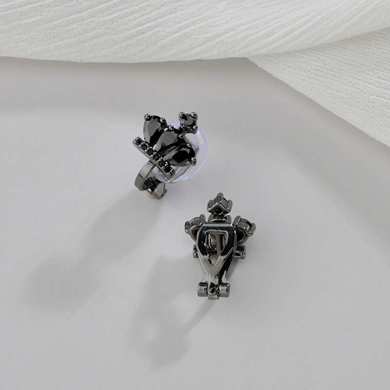 Women'S Gender 1 Pair Princess Crown Plating Inlay Copper Alloy Zircon 18K Gold Plated White Gold Plated Ear Studs