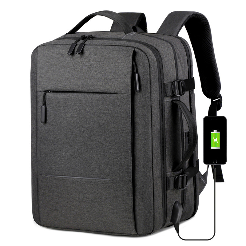 Mochila expandible para hombre, diseño moderno de comercio exterior, ideal para laptop o desplazamientos