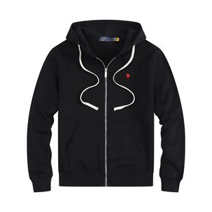 Cross-Border Exclusive Trendy Brand Thickened Polo Polo Casual Suit Couple Pure Cotton Pony Logo Cardigan Hooded Sweatshirt Rl