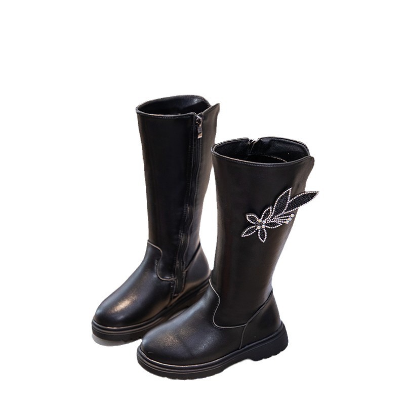 Mädchen 2024 Herbst/Winter Neue High Top Koreanische Ausgabe Mittlere und Große Kindermode Prinzessin Stiefel Kleines Mädchen_voghion.com