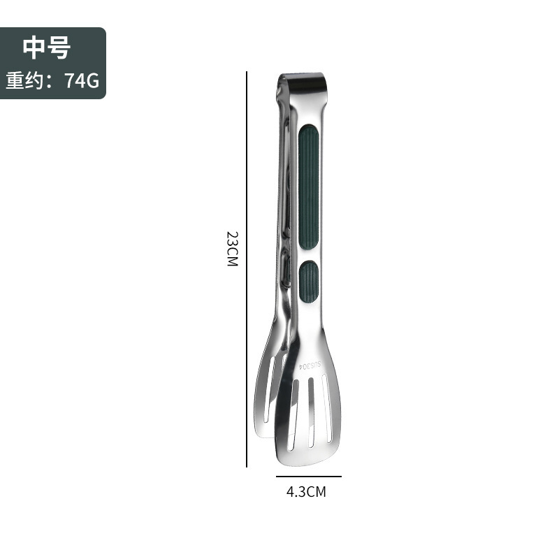 304ステンレス鋼焼肉クリップパーマ防止ハンドルBBQ食べ物クリップベーカリーパンクリップキッチンステーキクリップ食品クリップ|undefined