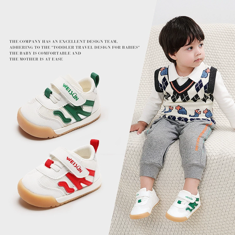 2023 новая весенне-Осенняя обувь для маленьких мальчиков с мягкой подошвой детская обувь для девочек 0-1-2 лет летняя детская функциональная обувь