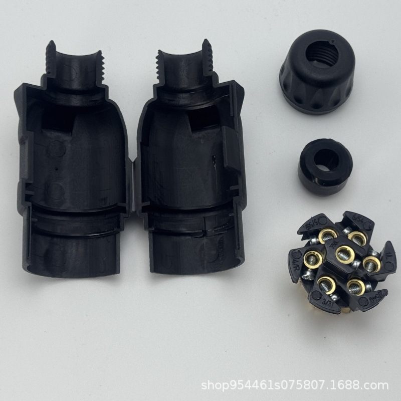 7-Core Plastic Plug 7-Core Plug Socket Plastic Foldableing Shell Trailer Connector Trailer Accessories 12V European Style