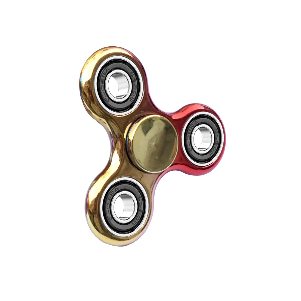 Giroscopio dedo metal tres hojas, galvanizado electroforesis, juguete exclusivo, producción fábrica directa.