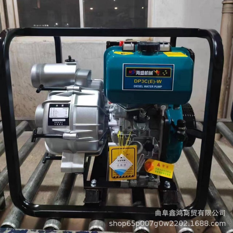 192F风冷柴油6寸自吸泵小四轮手推车框架方便移动农用抽水灌溉泵