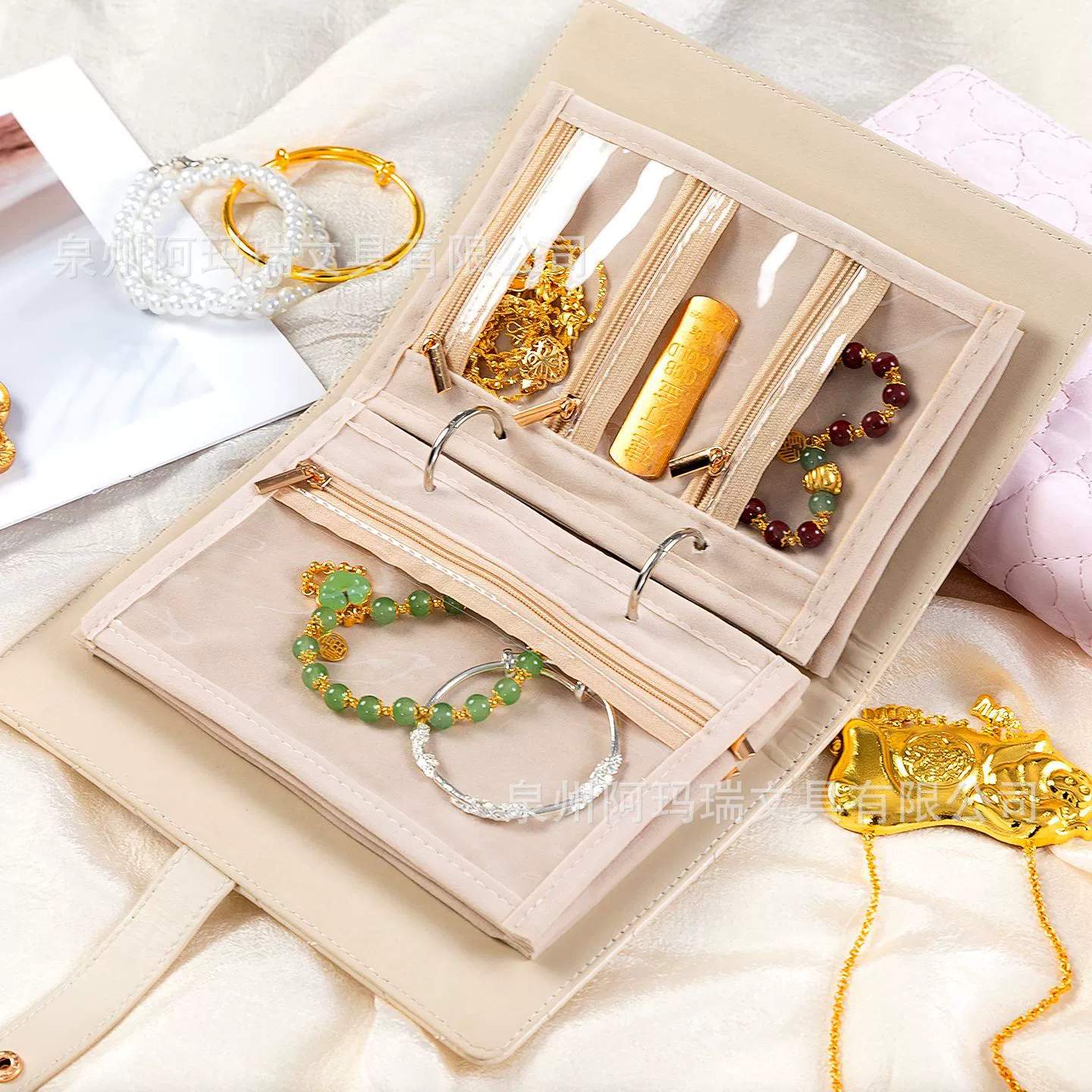 Высококачественная сумка для хранения ювелирных изделий, дорожная портативная книга для хранения золота, антиокислительные серьги, браслет, сумка для колец