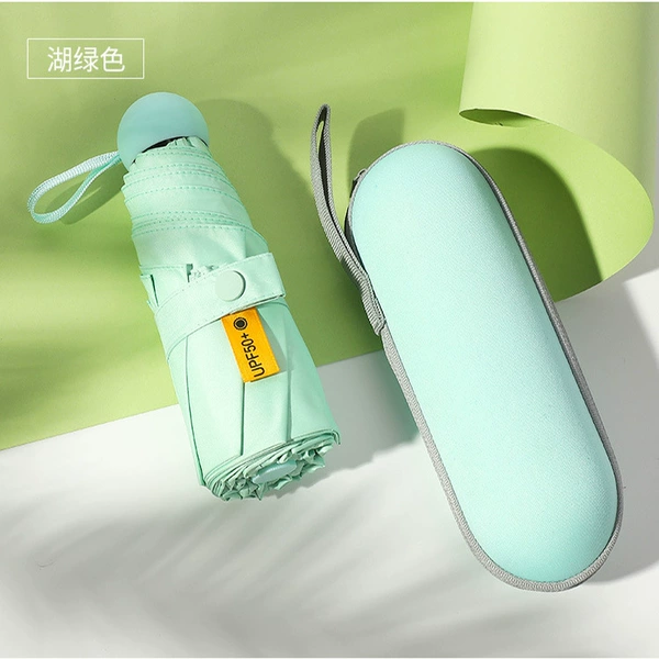 Candy Umbrella-thickened vinyl light green + glasses box
