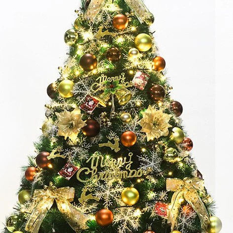 2024 Новый ёлочный пень Pine Needle Christmas Tree дом 1,5 метра пакет крупный украшение зашифрованный светящийся рождественский декор