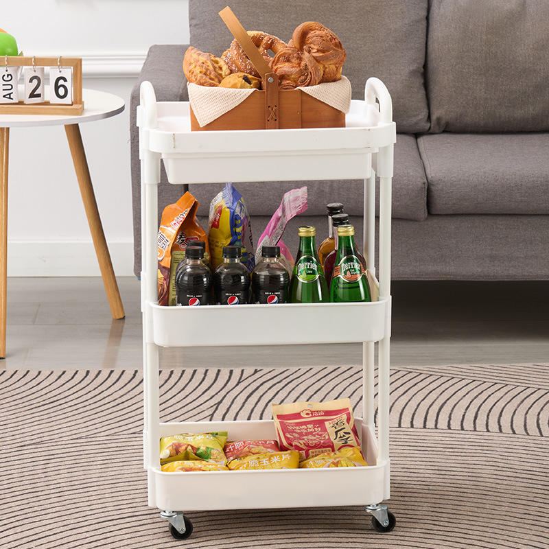 小推车置物架客厅收纳可移动厨房小推车美容院美睫带抽屉美容车