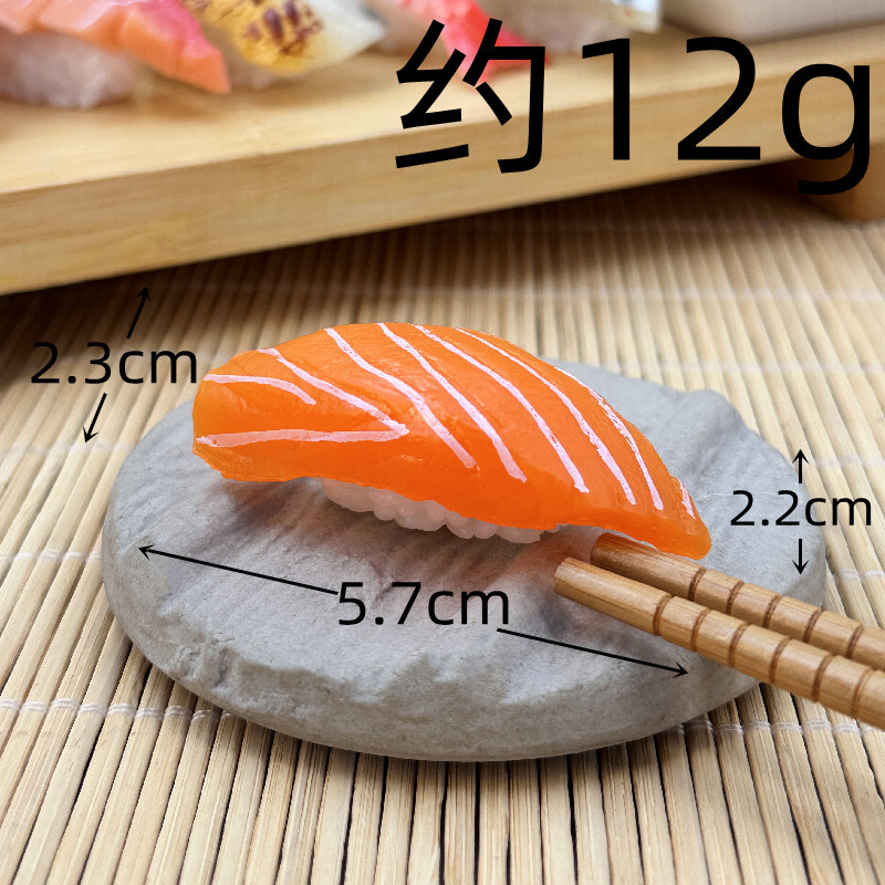 Simulación sushi modelo de juguete para niños japonés comida grande adornos tiro Decoración Accesorios salmón cocina rebanada