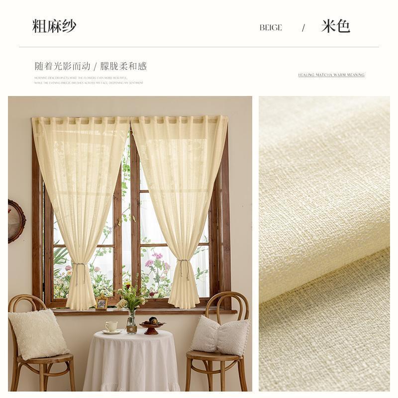 Velcro adhesivo tipo hoja de lino ciega hilo de rayas verticales sin perforación cortina