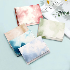 2024 New Foldable Wallet for Women, Unique Design, Short Length Card Holder, Student Style, Fresh and Minimalist PU Money Clip