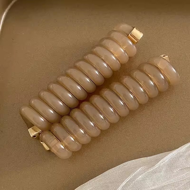 Cabeza coreana simple y de alta calidad linda línea telefónica de punto de onda de verano temperamento fresco cuerda de cabello diaria duradera