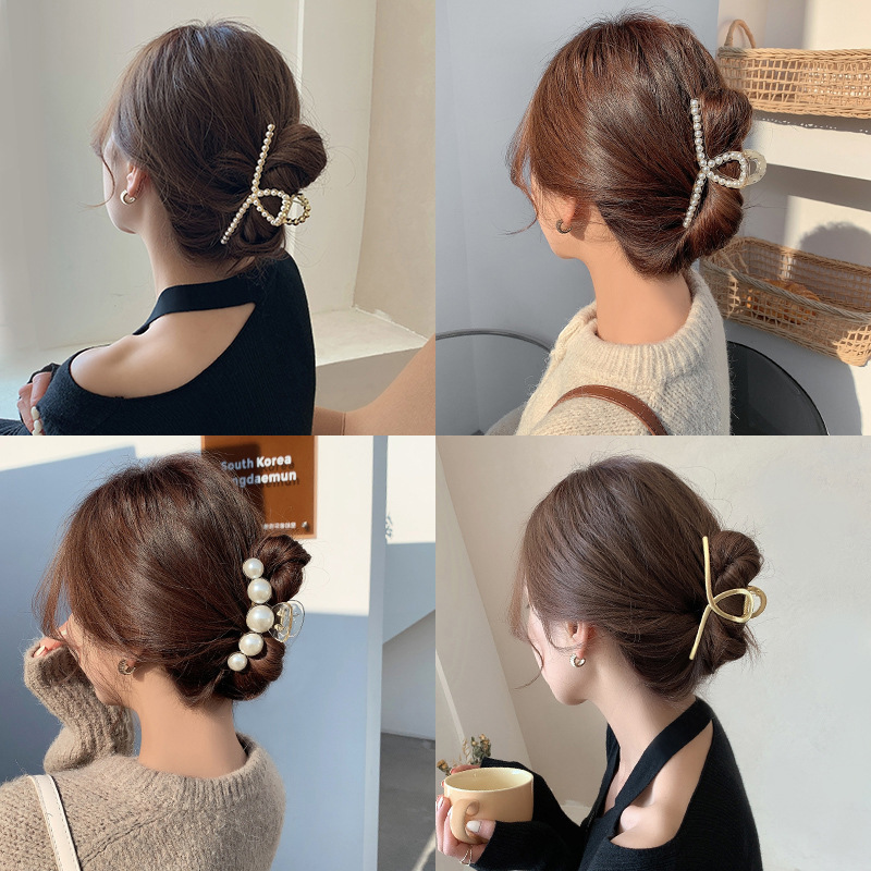 Hair clip for women, large alloy shark clip, new style, elegant, suitable for thick hair, suitable for washing hair, hair accessory