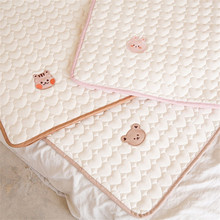 ins韩国同款小熊婴儿隔尿垫宝宝防水可洗棉床单多功能儿童床垫