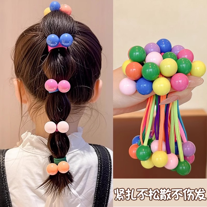 Dopamina linda banda de goma cuerda para la cabeza cuerda para atar el cabello princesa cuerda para la cabeza estudiantes niños accesorios para el cabello grueso bola redonda accesorios para el cabello lazo para el cabello