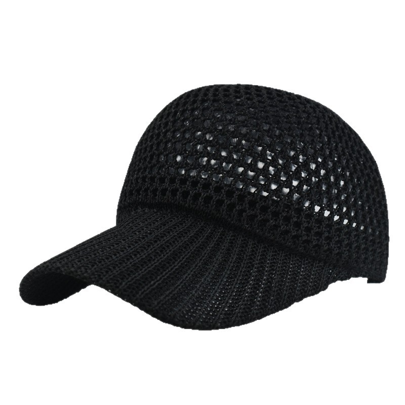 Chapéu feminino de proteção solar para atividades ao ar livre, estilo europeu-americano, boné de beisebol versátil em malha respirável, simples e moderno._voghion.com