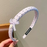 фиолетовый波点蝴蝶结海绵发箍