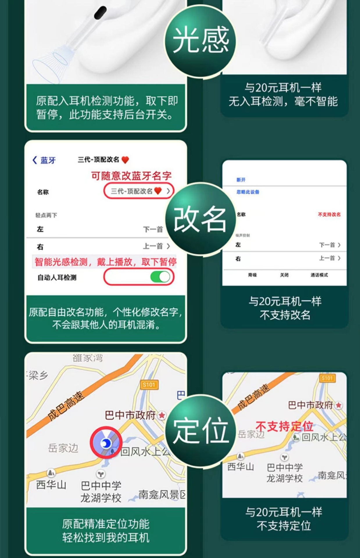 华强北洛达pro悦虎1562A适用安卓苹果无线蓝牙耳机二三四五代pods详情11