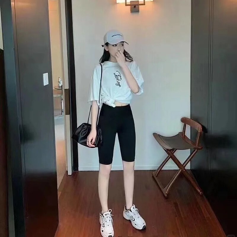 A generation of naked yoga pants women's no embarrassment line high waist yoga pants sports fitness short pants