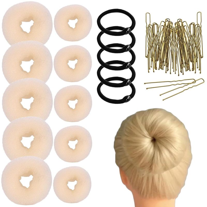 ヘア用品のヘアアイロンセットの髪の針の団子の頭のつぼみの髪の形の理髪道具|undefined