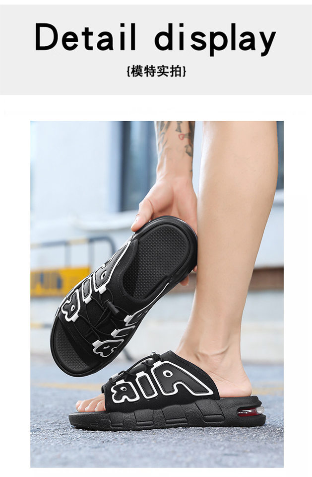 Dép lê đế dày chống trơn kiểu thể thao ngoài trời, form unisex size lớn — màu xám, màu đỏ, quần kaki, trắng chi tiết 9