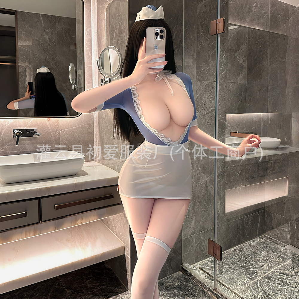 Sexy Lingerie, Pure Lust Style Pajamas, Secretary Hip-Hugging Skirt, Stewardess Uniform, Passion Store Outfit Set