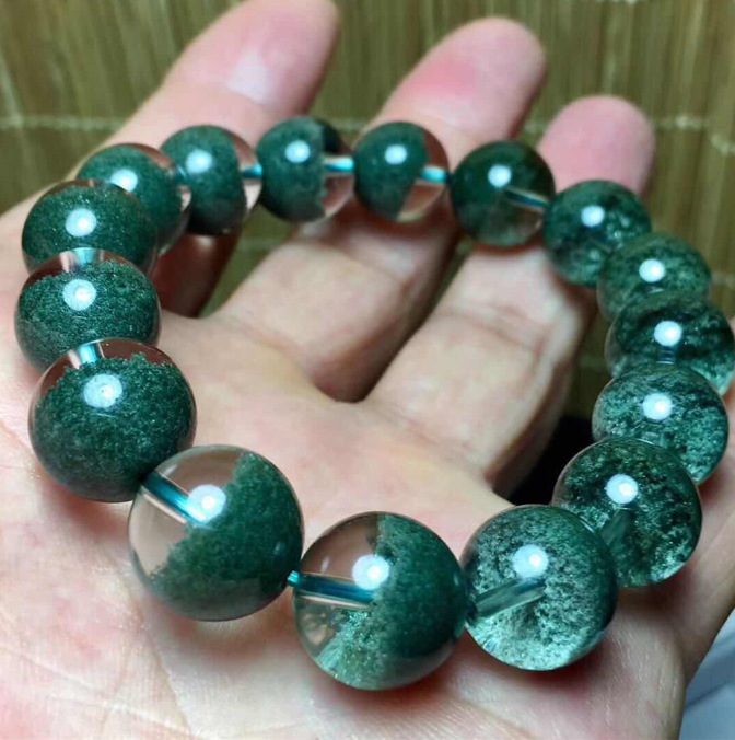 Brazilian Natural Green Ghost Bracelet Women's Color Ghost Cornucopia Crystal Bracelet Men's Good Luck Red Four Seasons Ghost