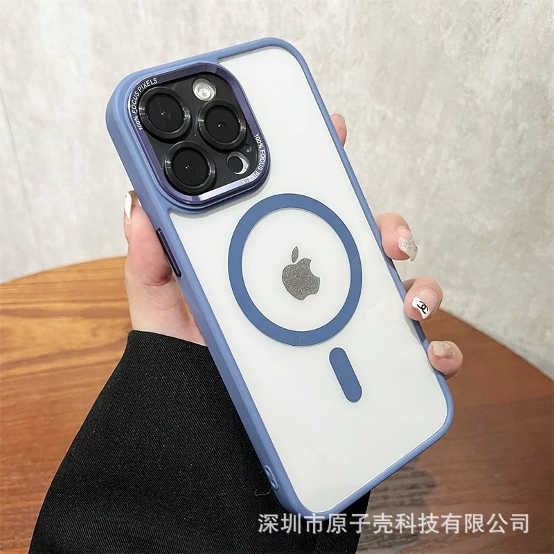 IPhone16携帯ケース磁気吸引充電イーグル・アイ二世代リンゴ14金属レンズリング透明保護カバーを適用|undefined