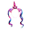 Headband, children's cartoon wig, pony tail style, hair accessory, hairpins, suitable for import, Amazon, unicorn