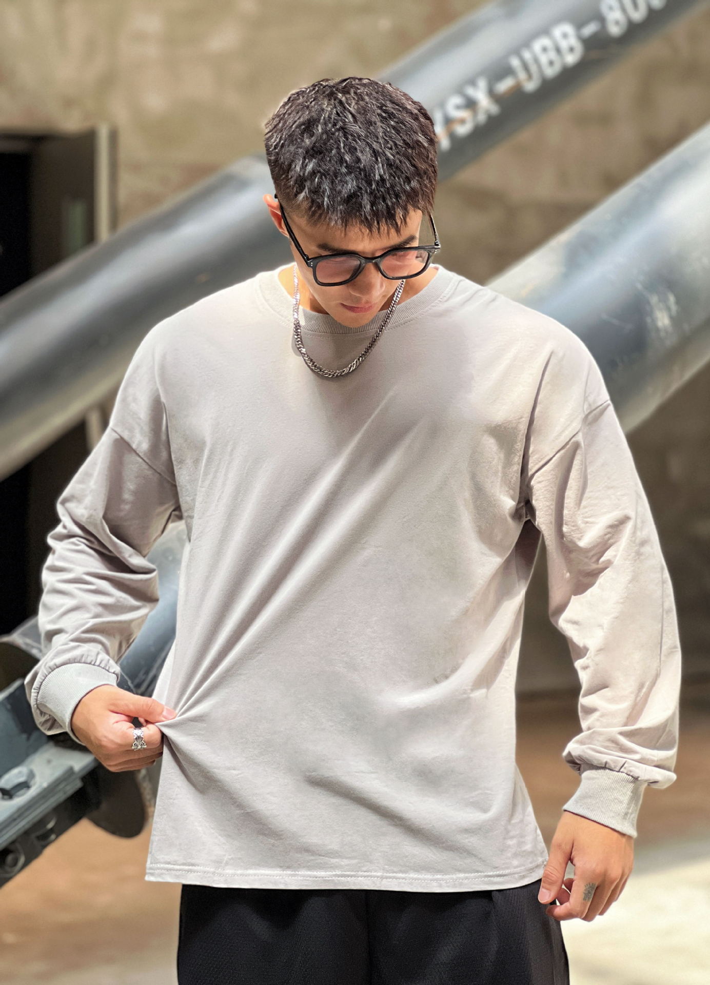 Men's Trendy Loose Fitting Fitness Clothing Long Sleeved T-Shirts Casual Training Sportswear Pullovers Sweatshirts Thin_viptrois.com