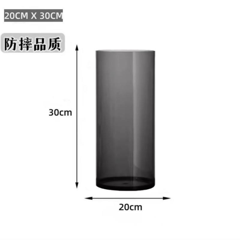 Ventas directas transfronterizas de acrílico anti-caída de alta transparencia imitación de vidrio acuoso de cultivo de floración de floración de floración despierta tubo de floración recto