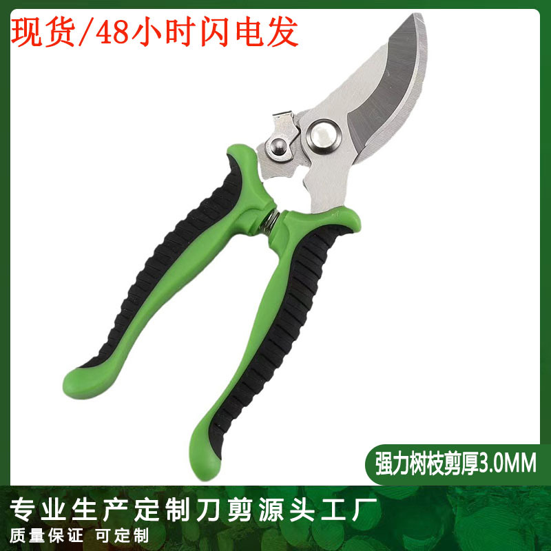 不锈钢树枝剪果园专用摘果剪花艺树枝剪刀园林工具修枝剪粗枝剪强
