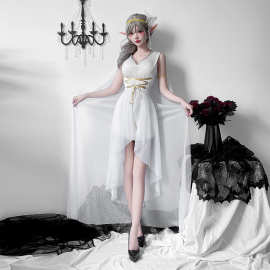 希腊女神中世纪裙子万圣节服装精灵连衣裙埃及艳后雅典娜演出服装