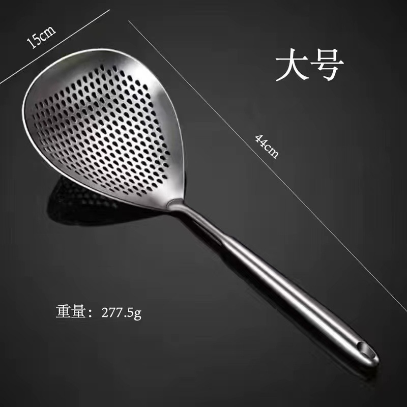 acero inoxidable pimienta cucharas de cocina frita casera hueco cocina frita profundiza mango anti-escaldaduras para pescar fideos grande