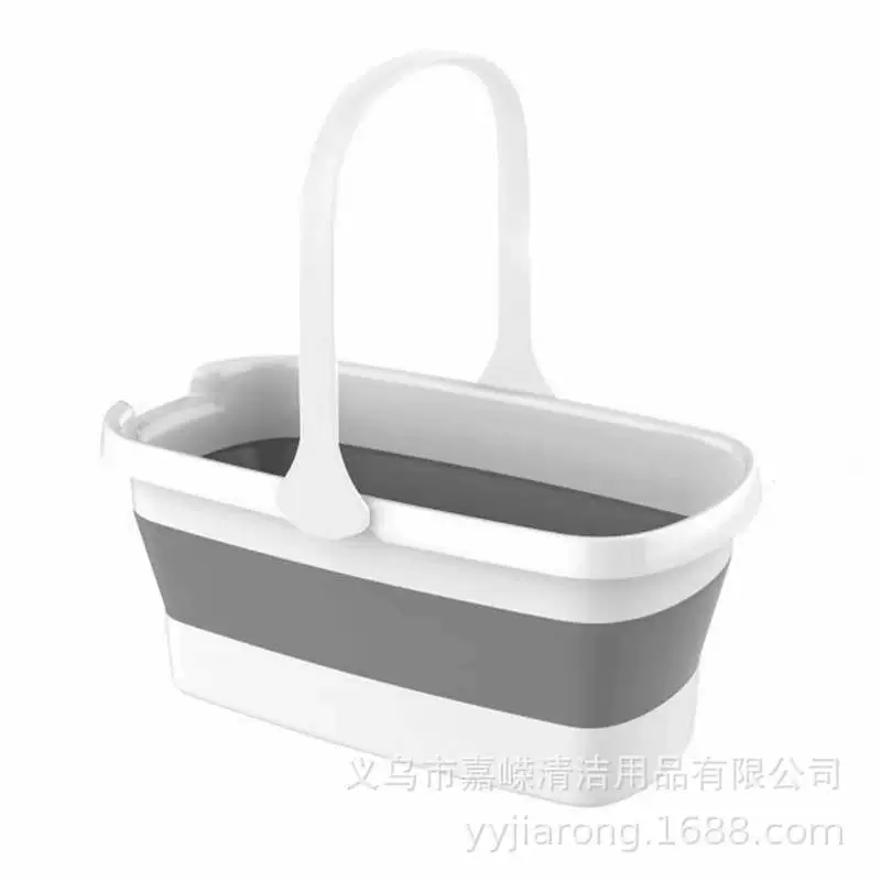 Складное ведро для мытья швабры Прямоугольная Бытовая Швабра для полоскания пола Дренаж Большое наружное одиночное ведро для хранения рыбалки