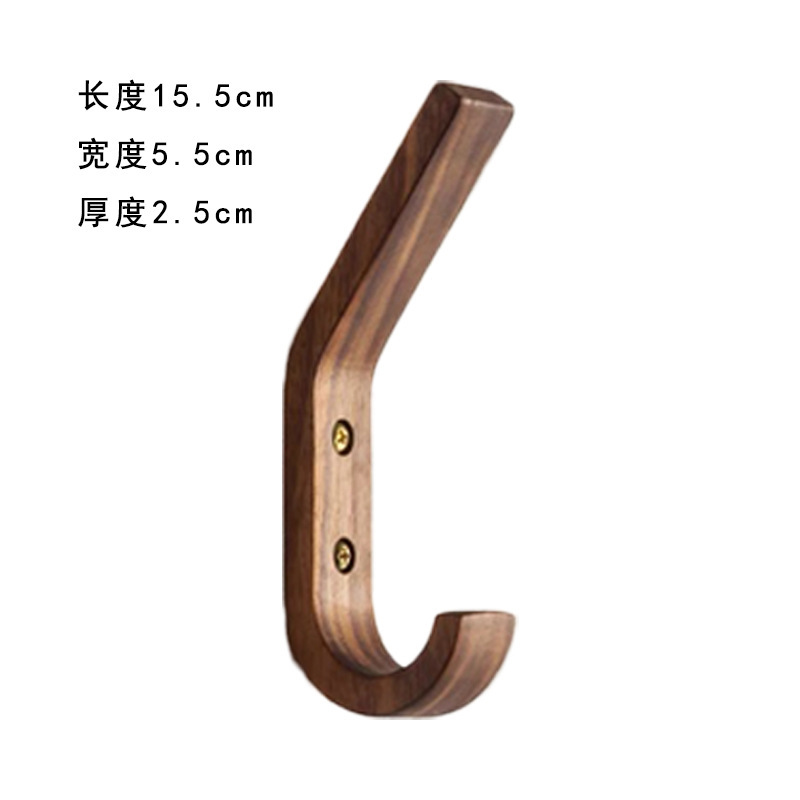 創意シンプルな木製フックは北欧の胡桃木の壁掛けフックを提供しています。|undefined