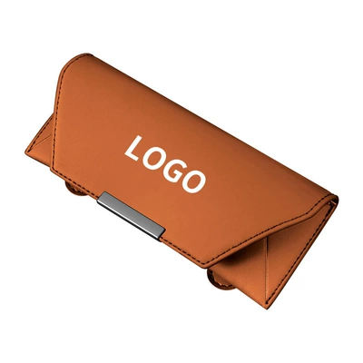 refueling card storage box, Car Glasses Clip/Bill Clip - light-brown-ideal-orange-with-logo-please-note-the-car-logo