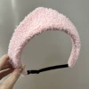 Pink + crown lamb hair belt (size adjustable)