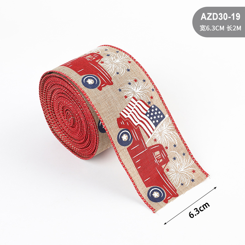 Transfronterizos nuevos Estados Unidos independientes japoneses imitación de tela de tela de impresión de estrella de pentaco atmósfera decoración accesorios al por mayor