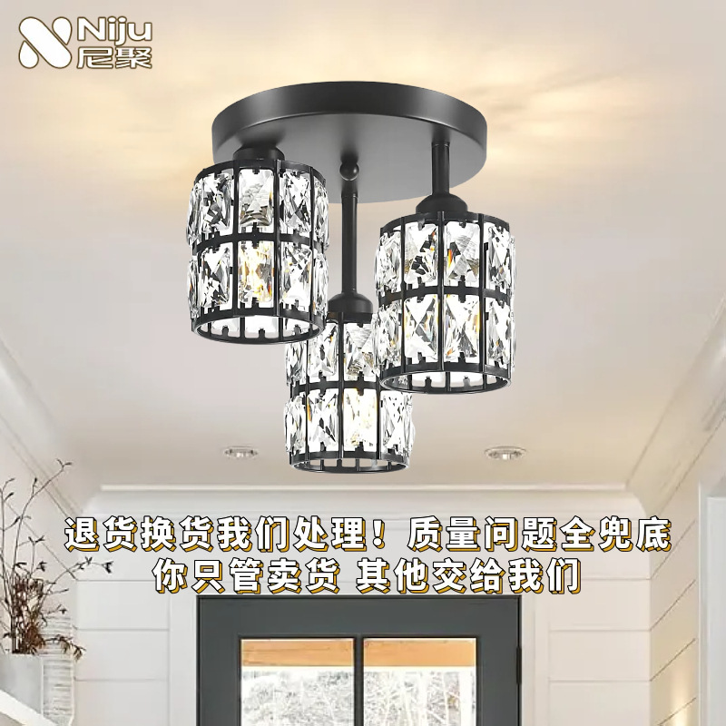现代简约吸顶灯吊灯大厅大灯嵌入式跨境美规餐厅卧室专用吸顶灯