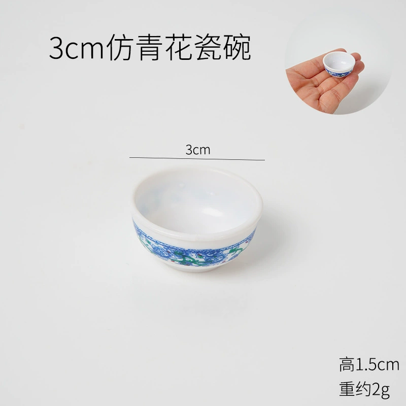 Small realistic tableware, food play, toy, DIY