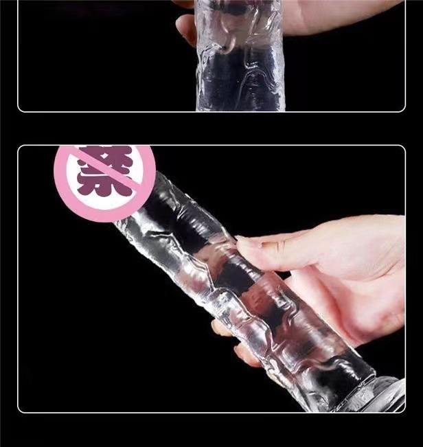 Transparent Crystal Dildo 18 cm with Suction Cup for Vaginal and Anal Play — detail image 18