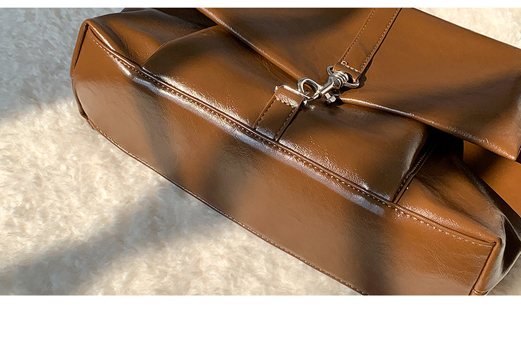 Nuova borsa a tracolla in morbida pelle PU per donna, versatile, grande capacità, con nicchia sottobraccio, fibbia a gancio con patta,_voghion.com