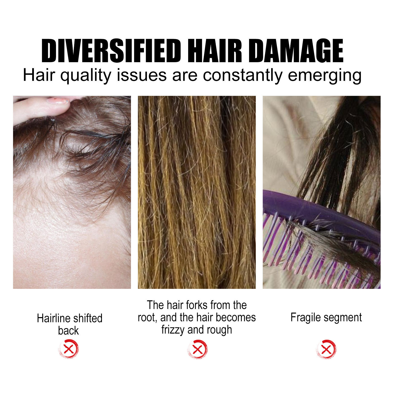EELHOE Spray per spessore dei capelli al riso Forte riparazione dei capelli radice del follicolo pilifero prevenzione della caduta dei capelli spray per la cura dei capelli ispessimento dei capelli solidi_voghion.com