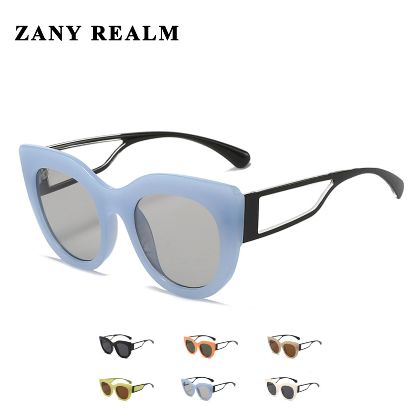 Nuevo Xiaoxiang contraste de color ojo de gato gafas de sol retro francés transfronterizo Comercio exterior tiktok gafas de sol fabricante en stock