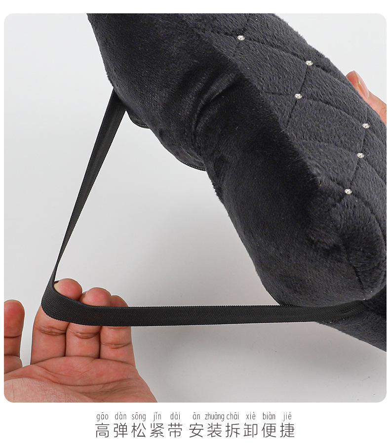 Car Headrest with Nail Embroidery, Car Neck Pillow, Car Bone Pillow, Car Seat Cushion, All-Season Car Pillow