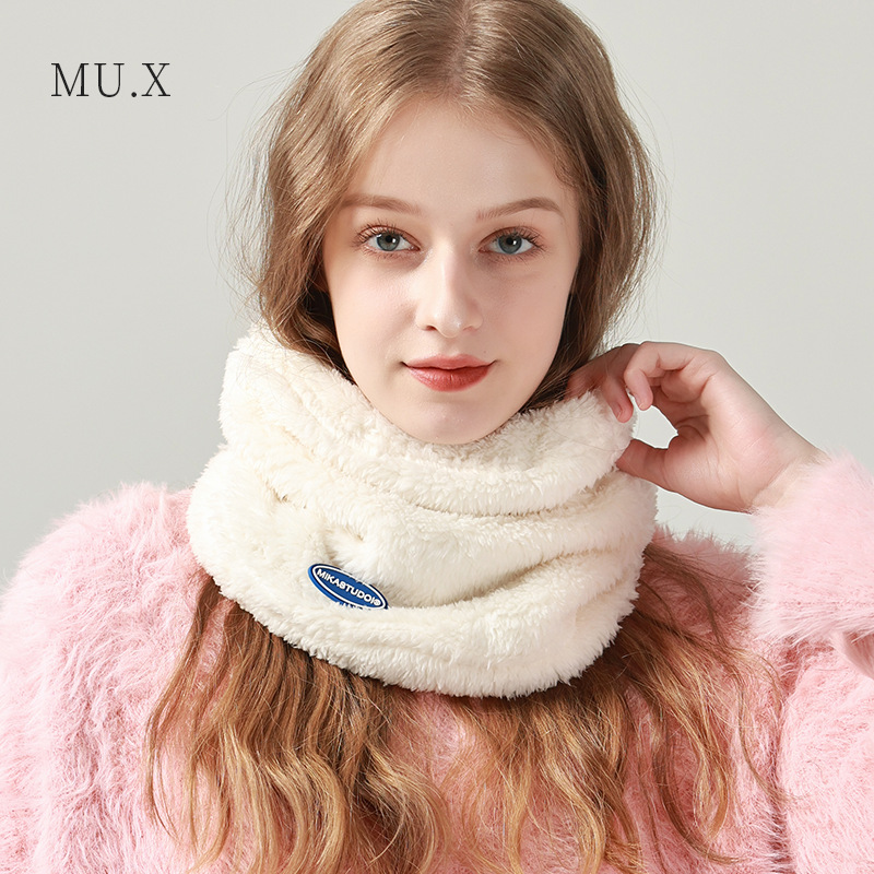 Copertura autunno inverno per sciarpa in peluche da ciclismo fredda e calda da donna Versione coreana Protezione versatile per il collo da uomo_voghion.com