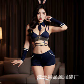 夜尤咪纯欲分体兔女郎制服开裆免脱内纯欲性感制服套装情趣内衣