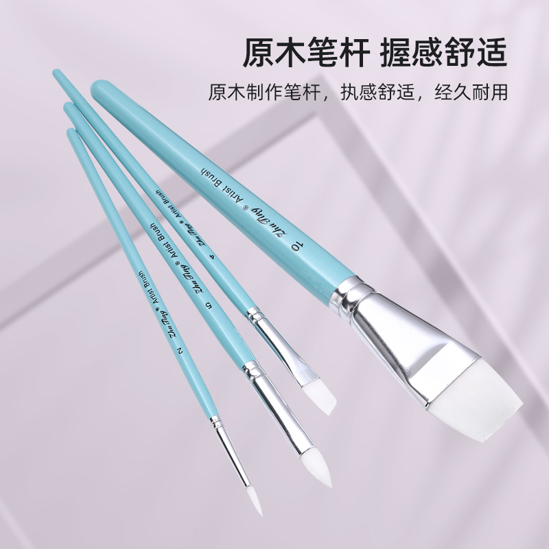 Ventas transfronterizas calientes de pintura facial cepillo de teñido de color de agua cepillo de línea de pincel de dibujo profesional de 10 piezas